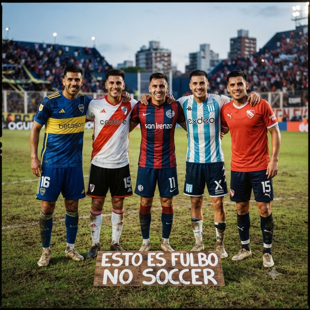 Fútbol sin Shakira y con choripan
