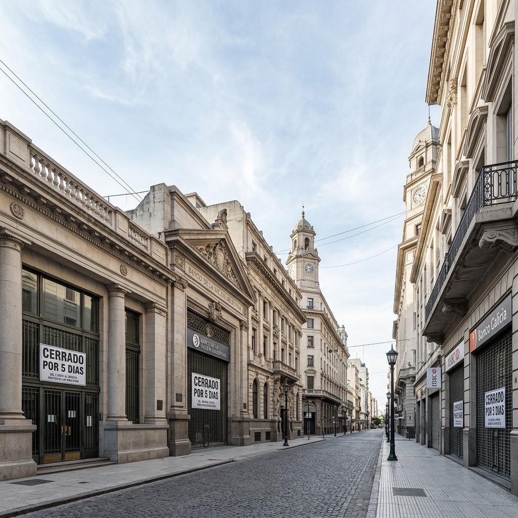 Cinco días sin bancos